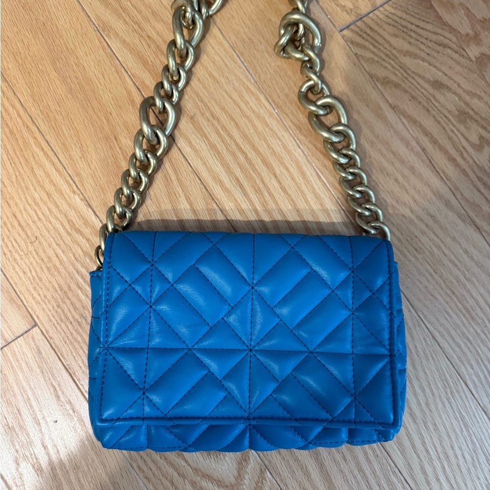 Zara Blue Quilted Bag
